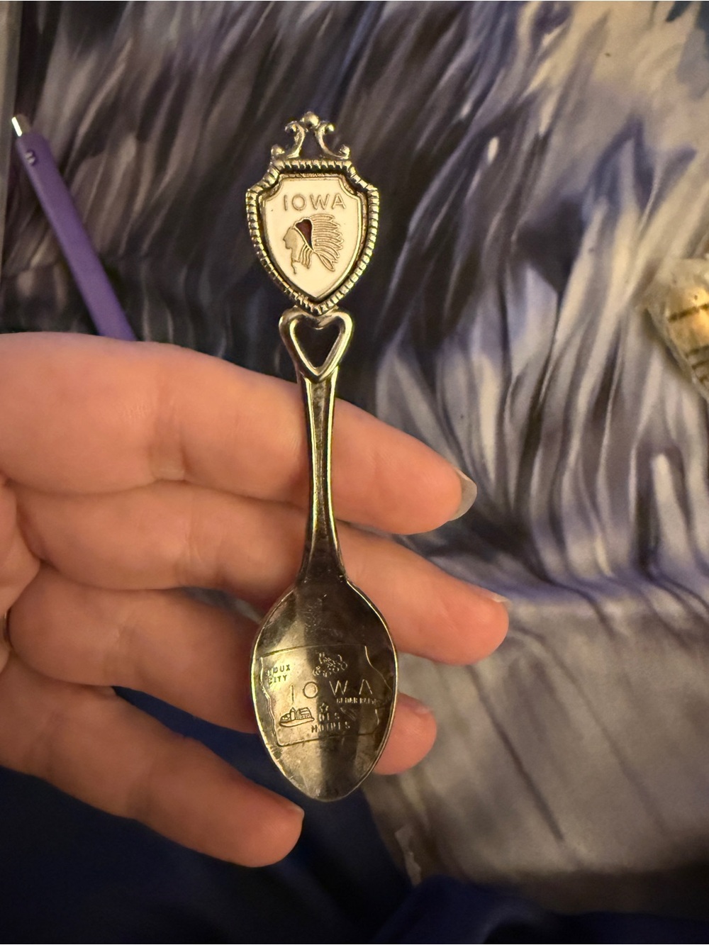 Iowa Souvenir Collector Spoon - Silver Tone